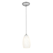 Champagne 1-Light Pendant in Brushed Steel Finish