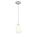 Champagne 1-Light Pendant in Brushed Steel Finish