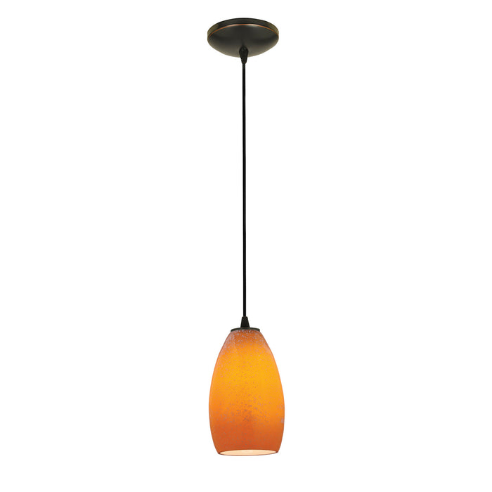 Champagne 1-Light Pendant in Oil Rubbed Bronze Finish