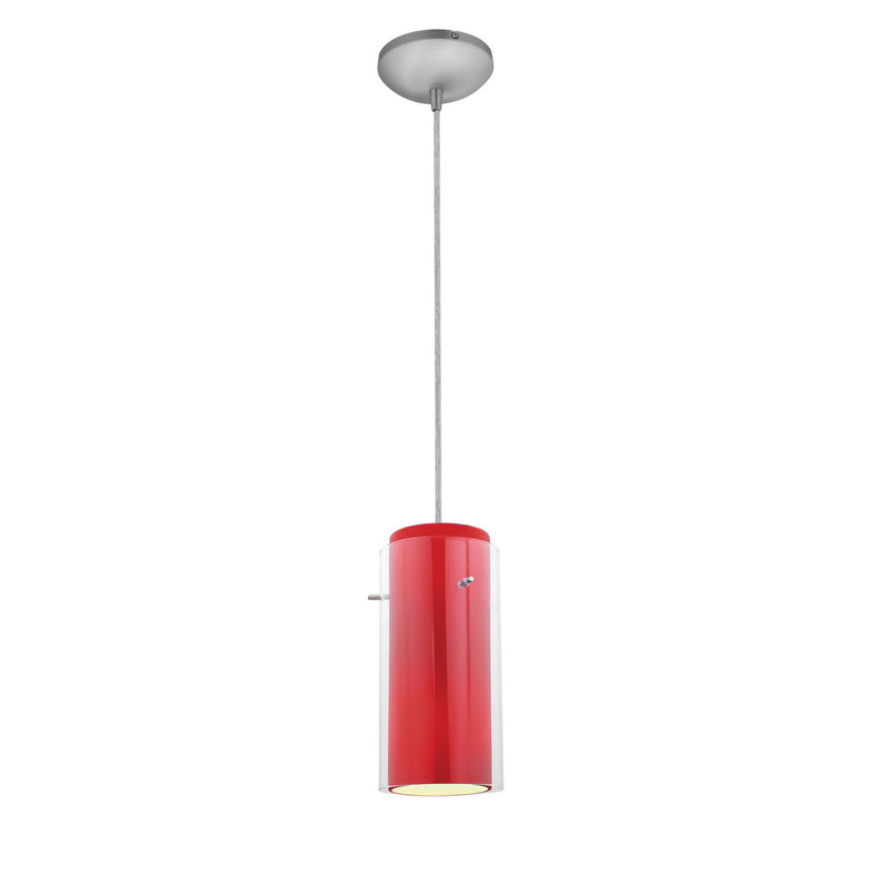 Glass'n Glass Cylinder 1-Light Pendant - Lamps Expo