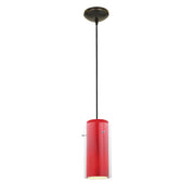 Glass'n Glass Cylinder 1-Light Pendant - Lamps Expo