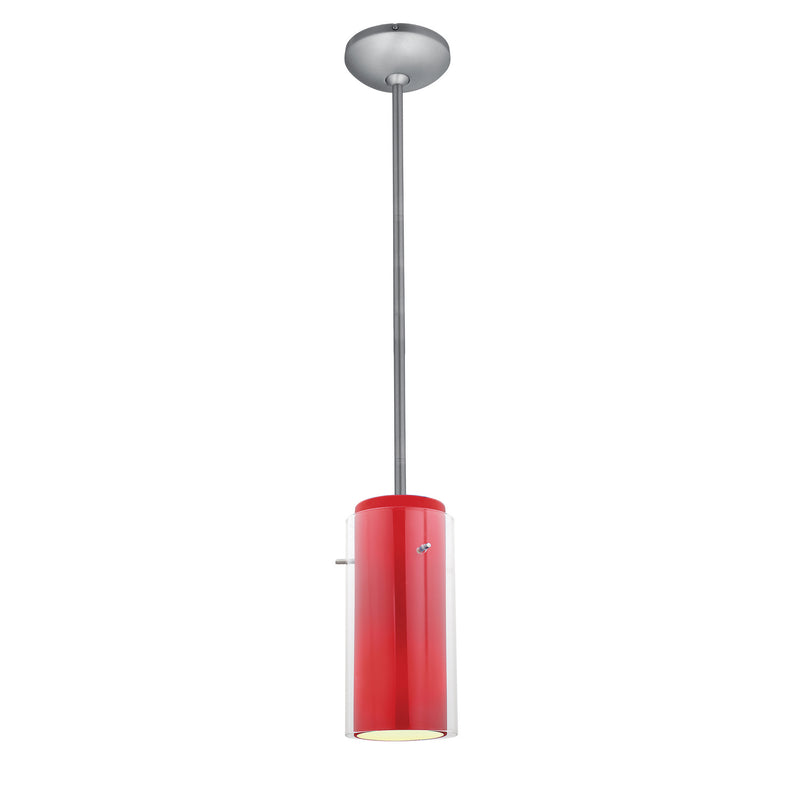 Glass'n Glass Cylinder 1-Light Pendant - Lamps Expo