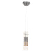 Spartan 1-Light Pendant with LED Bulb in Brushed Steel Finish