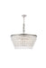 Nordic 6-Light Chandelier in Antique Silver with Clear Royal Cut Crystal