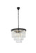 Sydney 9-Light Chandelier in Matte Black with Clear Royal Cut Crystal