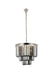 Sydney 9-Light Chandelier in Polished Nickel with Silver Shade (Grey) Royal Cut Crystal