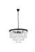 Sydney 9-Light Chandelier in Matte Black with Clear Royal Cut Crystal