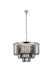 Sydney 9-Light Chandelier in Polished Nickel with Silver Shade (Grey) Royal Cut Crystal
