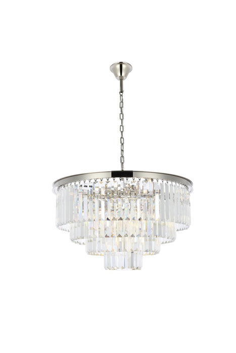 Sydney 17-Light Chandelier in Polished Nickel with Clear Royal Cut Crystal