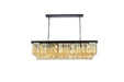 Sydney 12-Light Chandelier in Matte Black with Golden Teak (Smoky) Royal Cut Crystal