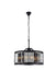 Chelsea 8-Light Chandelier in Matte Black with Silver Shade (Grey) Royal Cut Crystal