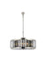 Chelsea 10-Light Chandelier in Polished Nickel with Silver Shade (Grey) Royal Cut Crystal
