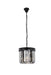Sydney 3-Light Pendant in Matte Black with Silver Shade (Grey) Royal Cut Crystal