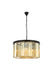 Sydney 8-Light Chandelier in Matte Black with Golden Teak (Smoky) Royal Cut Crystal