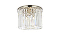 Sydney 6-Light Flush Mount in Polished Nickel with Clear Royal Cut Crystal