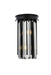 Sydney 2-Light Wall Sconce in Matte Black with Silver Shade (Grey) Royal Cut Crystal