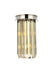 Sydney 2-Light Wall Sconce in Polished Nickel with Golden Teak (Smoky) Royal Cut Crystal