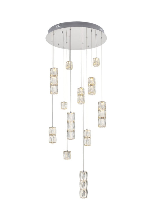 Polaris 12-Light Chandelier in Chrome with Clear royal cut Crystal