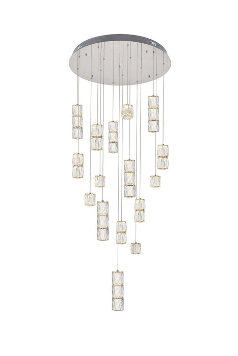 Polaris 16-Light Chandelier in Chrome with Clear royal cut Crystal