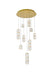 Polaris 9-Light Pendant in Gold with Clear royal cut Crystal