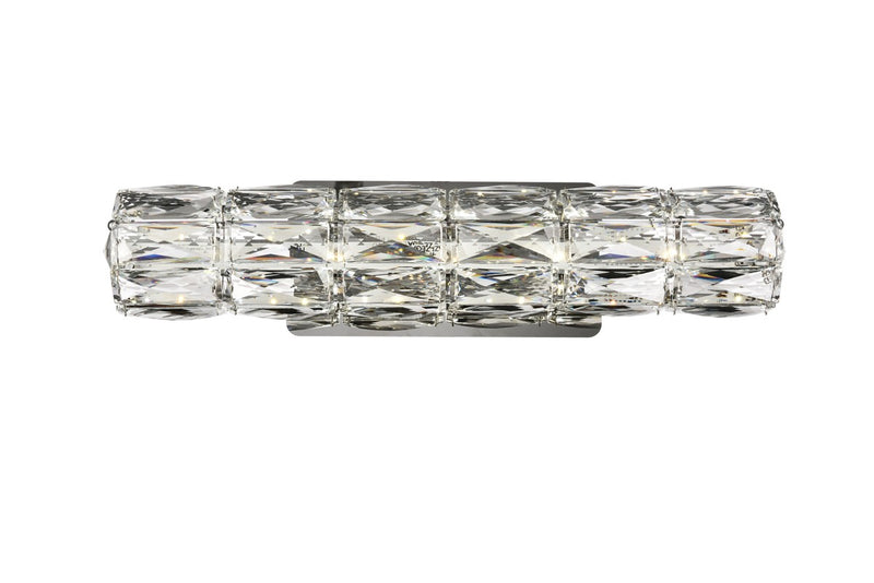 Valetta Wall Sconce in Chrome with Clear Royal Cut Crystal