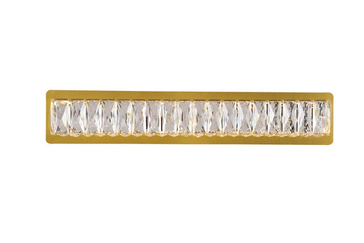 Monroe 1-Light Wall Sconce in Gold with Clear royal cut Crystal