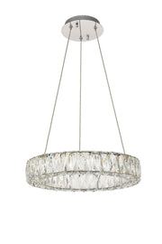 Monroe Pendant in Chrome with Clear Royal Cut Crystal