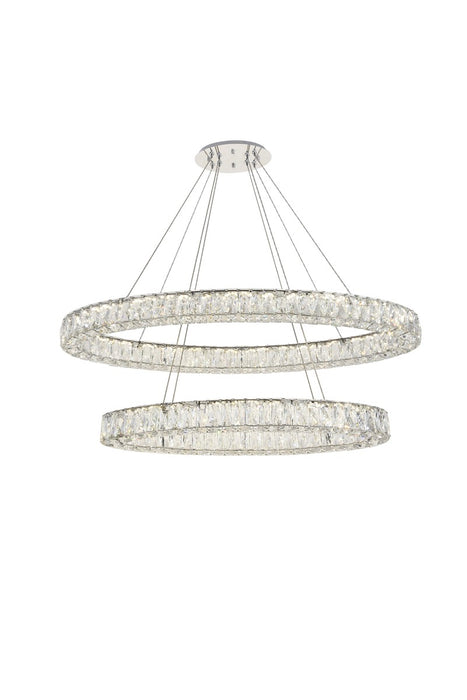 Monroe Chandelier in Chrome with Clear royal cut Crystal