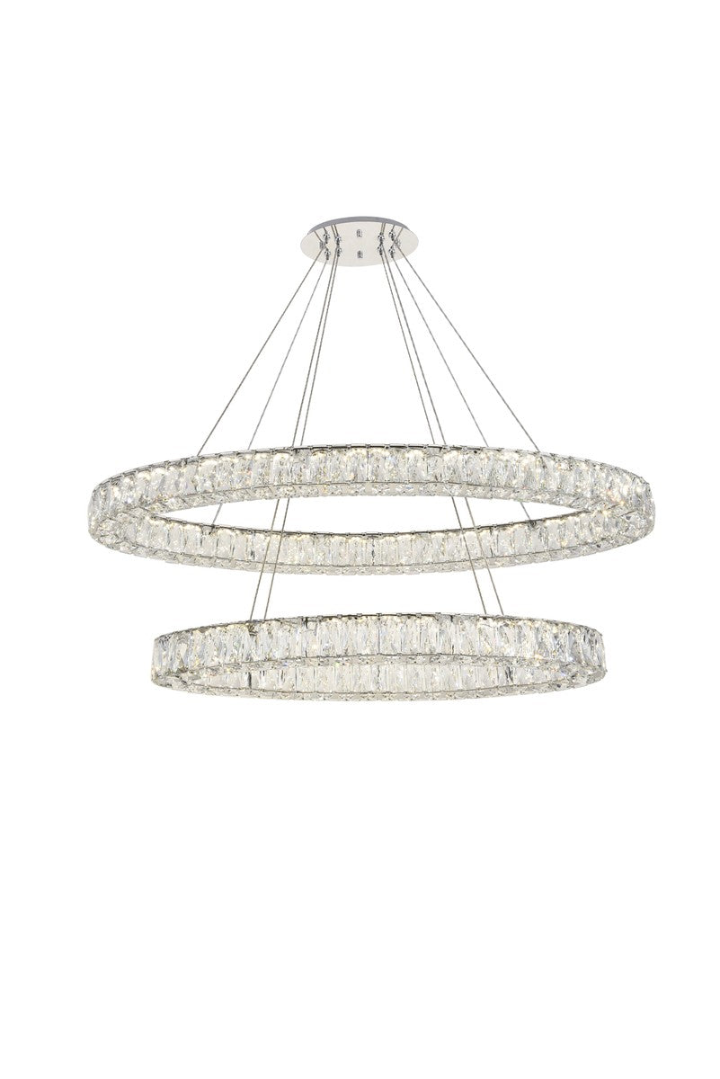 Monroe Chandelier in Chrome with Clear royal cut Crystal