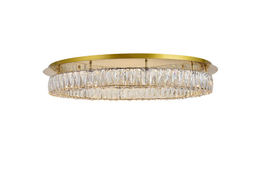 Monroe Flush Mount in Gold with Clear royal cut Crystal