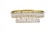 Monroe Chandelier in Gold with Clear royal cut Crystal