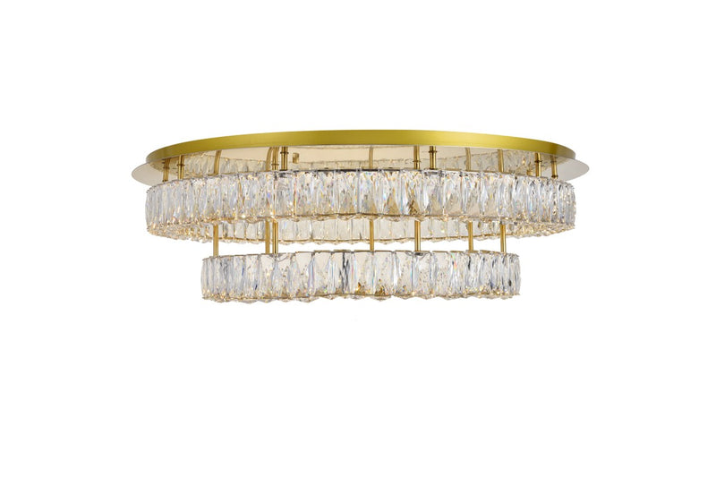 Monroe Chandelier in Gold with Clear royal cut Crystal
