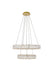 Monroe 2-Light Pendant in Gold with Clear royal cut Crystal