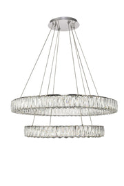 Monroe Chandelier in Chrome with Clear Royal Cut Crystal