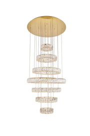 Monroe Chandelier in Gold with Clear royal cut Crystal