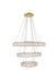 Monroe 3-Light Pendant in Gold with Clear royal cut Crystal