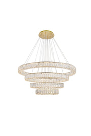 Monroe Chandelier in Gold with Clear royal cut Crystal