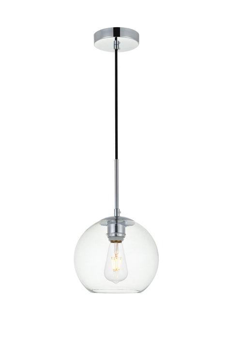 Baxter 1-Light Pendant in Chrome & Clear