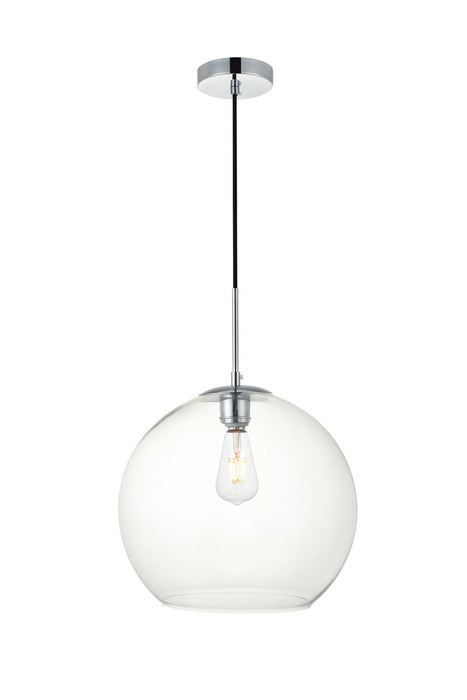 Baxter 1-Light Pendant in Chrome & Clear