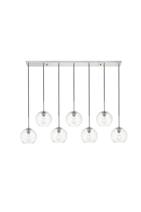 Baxter 7-Light Pendant in Chrome & Clear