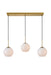 Baxter 3-Light Pendant in Brass & Frosted White