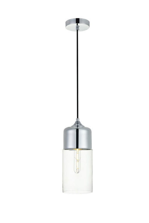 Ashwell 1-Light Pendant in Chrome & Clear