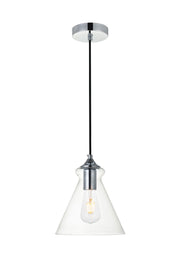 Destry 1-Light Pendant in Chrome & Clear