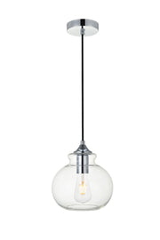 Destry 1-Light Pendant in Chrome & Clear