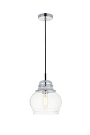 Kenna 1-Light Pendant in Chrome & Clear