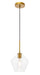 Gene 1-Light Pendant in Brass & Clear Glass