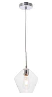 Gene 1-Light Pendant in Chrome & Clear Glass