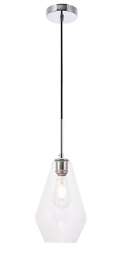 Gene 1-Light Pendant in Chrome & Clear Glass
