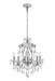 Voltaire 5-Light Chandelier in Chrome with Clear Royal Cut Crystal