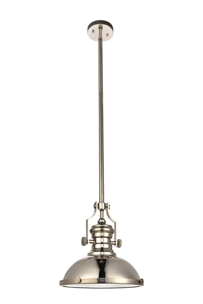 Eamon 1-Light Pendant in Polished Nickel